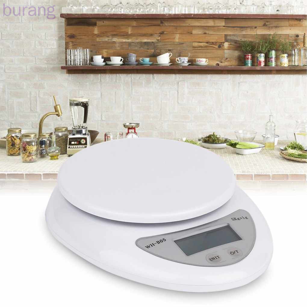 Cân Điện Tử 5kg 5000g / 1g Dùng Cho Nhà Bếp Tiện Dụng
