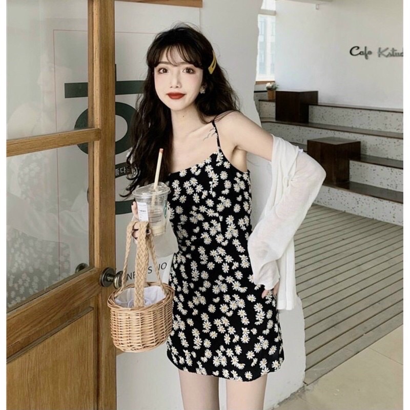 SET ĐẦM 2D HOA CÚC+ KHOÁC CARDIGAN | BigBuy360 - bigbuy360.vn