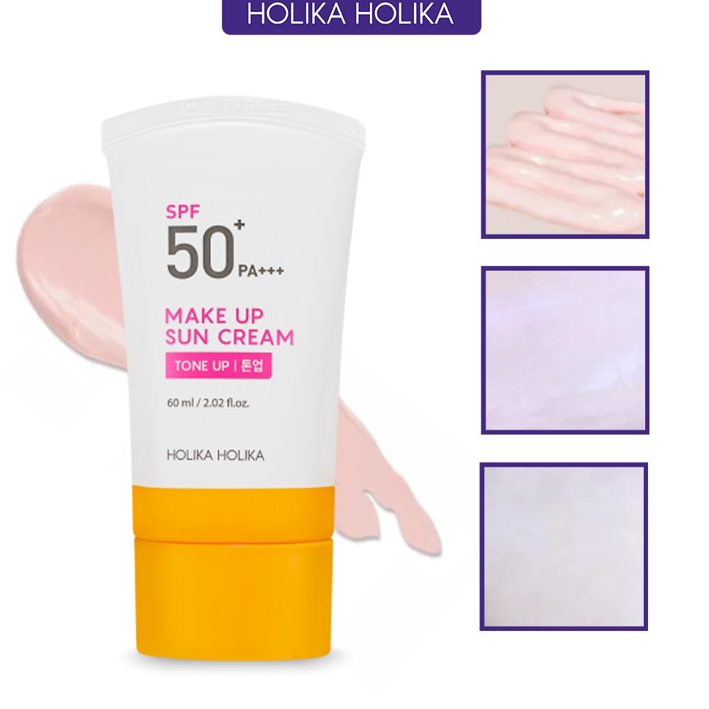 Kem chống nắng Hàn Quốc Holika Holika SPF50+ PA+++ dưỡng ẩm làm sáng bảo vệ da khỏi tia cực tím 24h 60ml