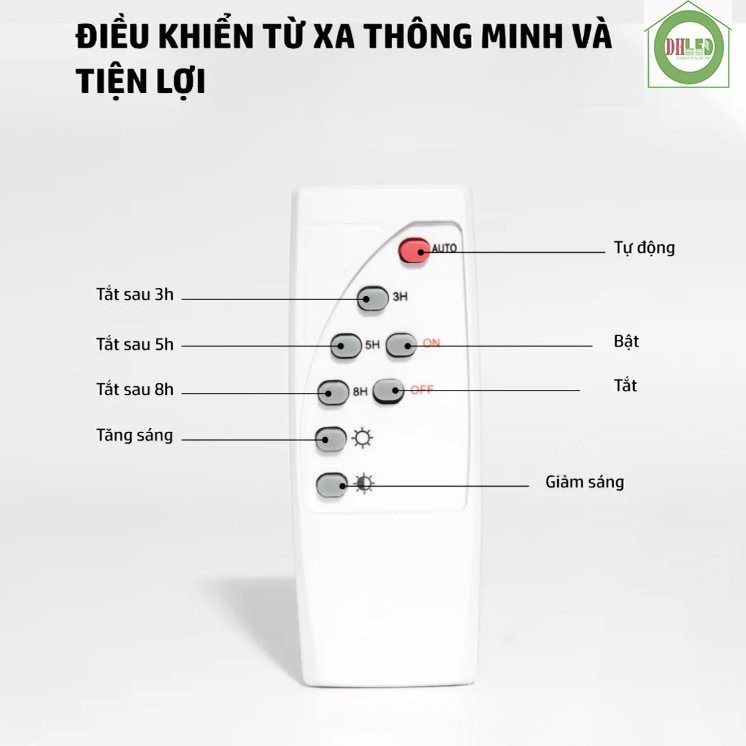 Đèn Led Năng Lượng Mặt Trời 100W IP67,cảm biến ánh sáng tự tắt khi trời sáng, tự bật khi trời tối