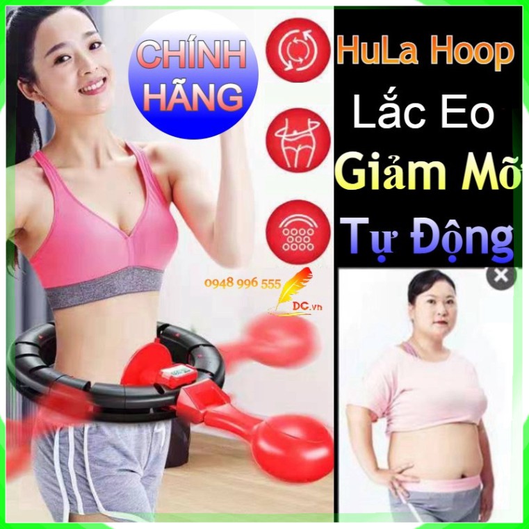 Vòng lắc eo giảm mỡ tự động nhập khẩu - Vòng lắc giảm mỡ HuLa Hoop chỉnh cân nặng vòng eo đồng hồ điện tử tự động đếm số