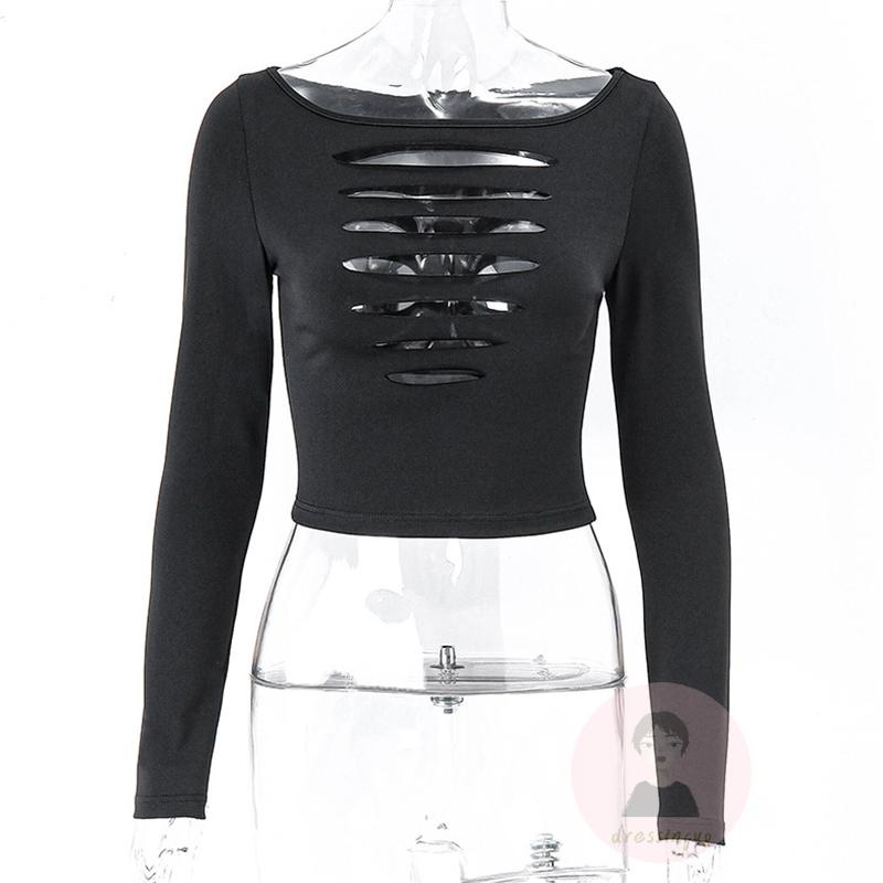 Áo Thun Dài Tay Cổ Thuyền Màu Trơn Thời Trang Mùa Hè Cho Nữ