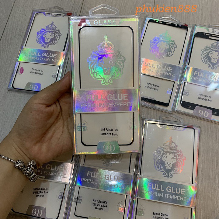 Kính Cường Lực Full màn Cong viền 9D dòng máy Samsung Note 10pro, note 10, s20 plus, s11+ , s20 utra, s11e, s20, s7 edge