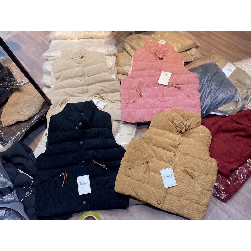 áo phao gile nhung túi kéo khoá | BigBuy360 - bigbuy360.vn