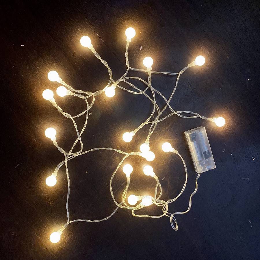 1 Dây Đèn Led Trang Trí Cherry Ball 6m/3m Bóng Tròn, Màu Vàng Nắng