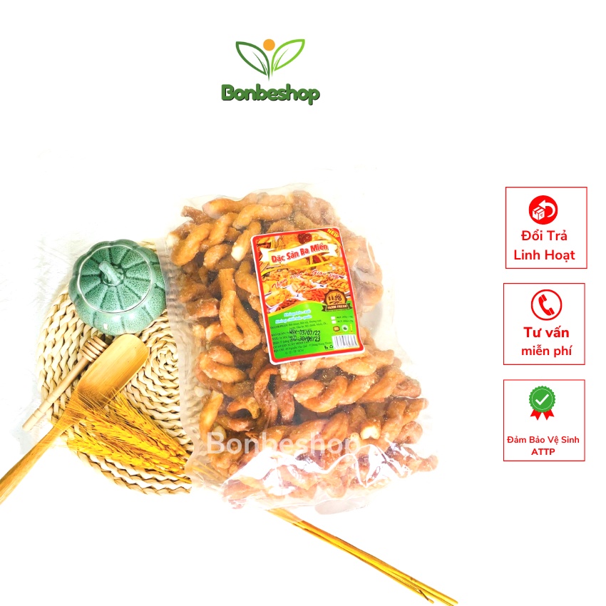 1Kg quẩy Xoắn tẩm đường Dây Thừng Hàng Ngon, loại to Đặc Biệt, giòn xốp