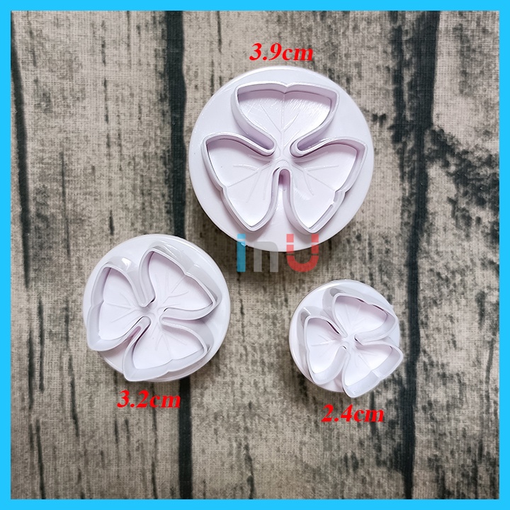 HCM - Bộ khuôn cutter nhấn bánh quy, cookies , fondant trang trí bánh kem hình cỏ ba lá, lá hoa hồng, lá phong... BCT