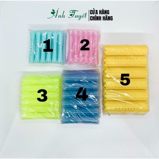 (12 cái/ bịch )Trục lô uốn xoăn lạnh, xương uốn xoăn tay nhiều size (Dùng cho tóc uốn lạnh)