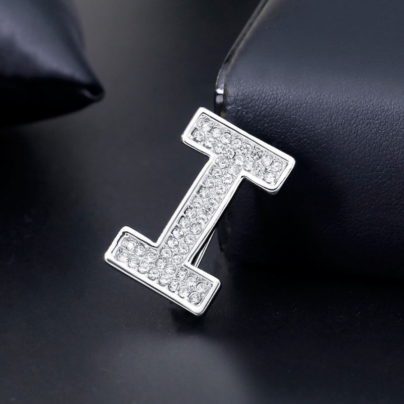 Ghim bảng chữ cái Rhinestone thời trang Hàn Quốc