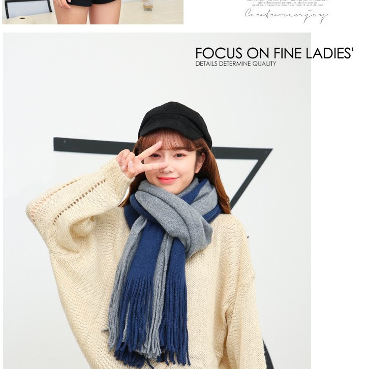 Khăn Chất Len Dạ Cashmere Pha Màu Style Hàn Quốc Dành Cho Cả Nam Và Nữ