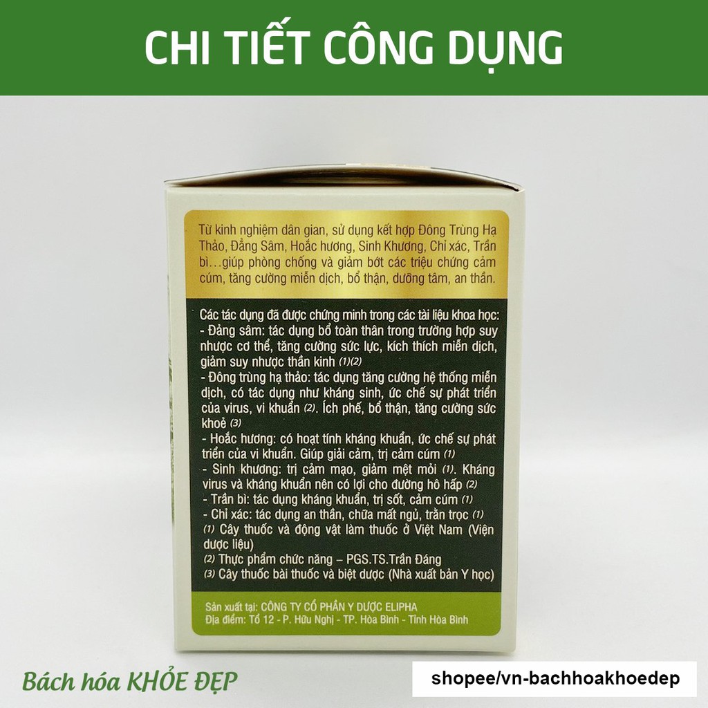 Trà Đông Trùng Hạ Thảo Đẳng Sâm Anticov tăng sức đề kháng, bổ thận, dưỡng tâm, an thần, giải cảm - Hộp 20 gói | BigBuy360 - bigbuy360.vn