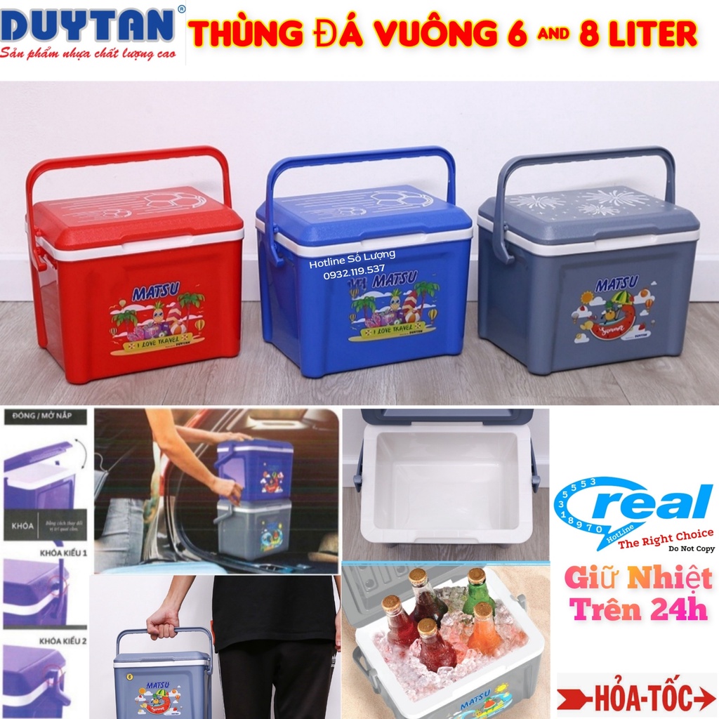 Thùng đá giữ nhiệt nhựa Duy Tân dung tích 6 & 8 Liter