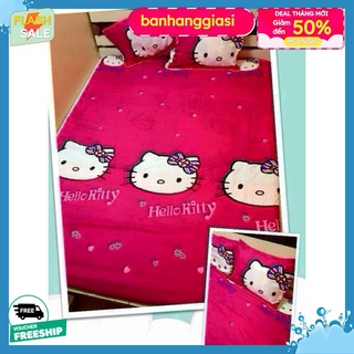 Set 3 món ga chun kèm 2 vỏ gối nằm hello kitty nơ