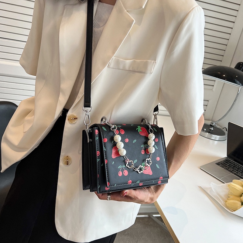 Túi Đeo Chéo Dáng Vuông Nhỏ In Họa Tiết Thời Trang Cao Cấp Cho Nữ