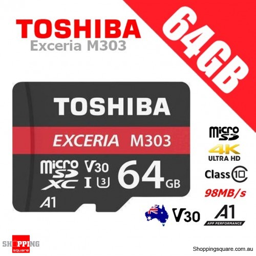 [Mã 159ELSALE hoàn 7% đơn 300K] Thẻ nhớ MicroSDXC 64GB Toshiba Exceria U3 hổ trợ Video 4K - BH 5 năm - Hưng Long PC