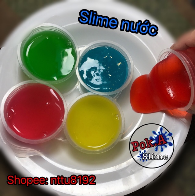 Màu nước làm slime - Nguyên liệu làm slime