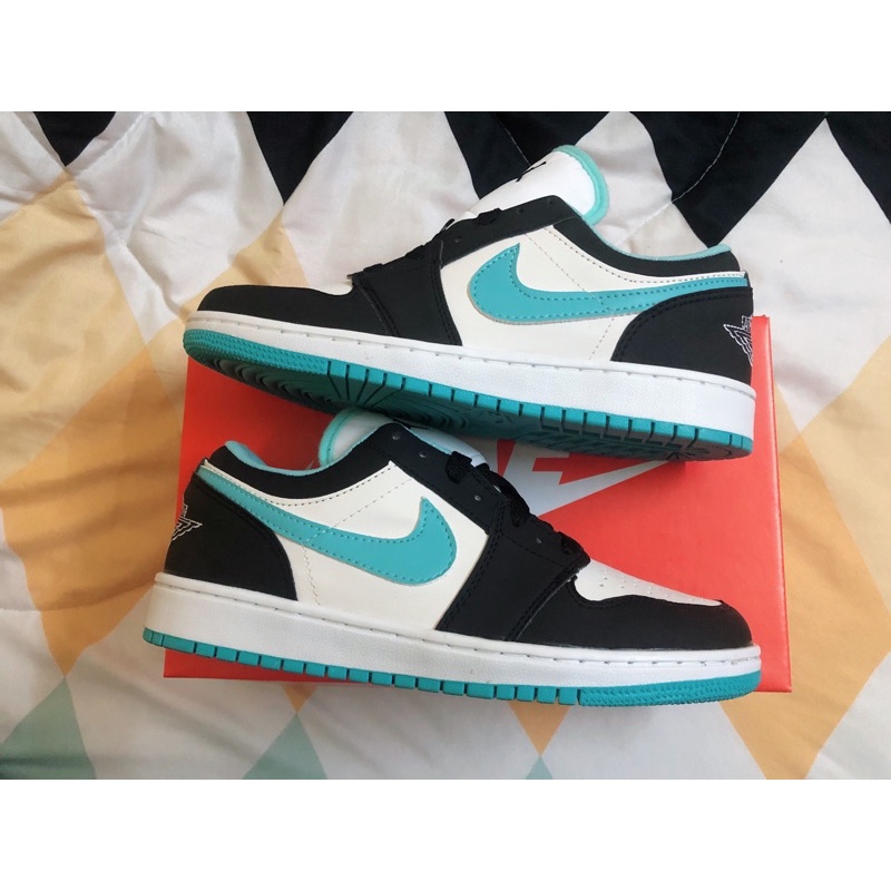 Giày JD1 Xanh Ngọc, Giày Sneakers Jodan 1 xanh Ngọc Cổ Thấp Full Box, Full Bill | BigBuy360 - bigbuy360.vn