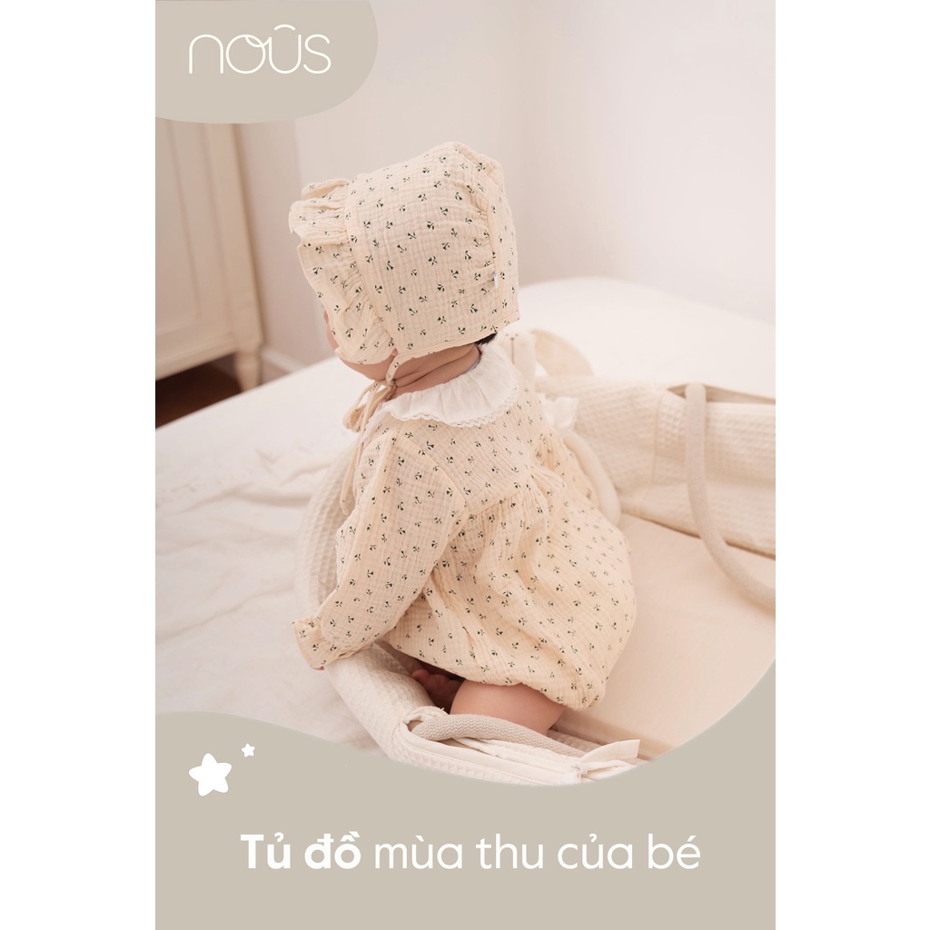 Set bộ quần áo body kèm mũ họa tiết xanh lá đủ size, Suzy baby