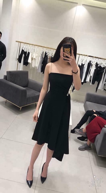 Nancy Dress - Đầm ngang cúp ngực tà chéo