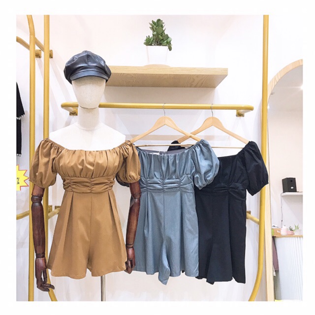 Bộ  Jumpsuit tay bồng nhún ngực[ẢNH THẬT TẠI SHOP]