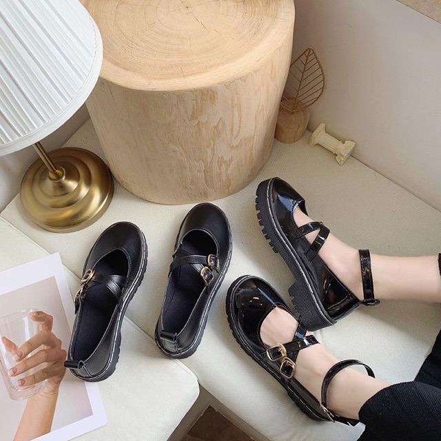 Giày búp bê lolita dây đan