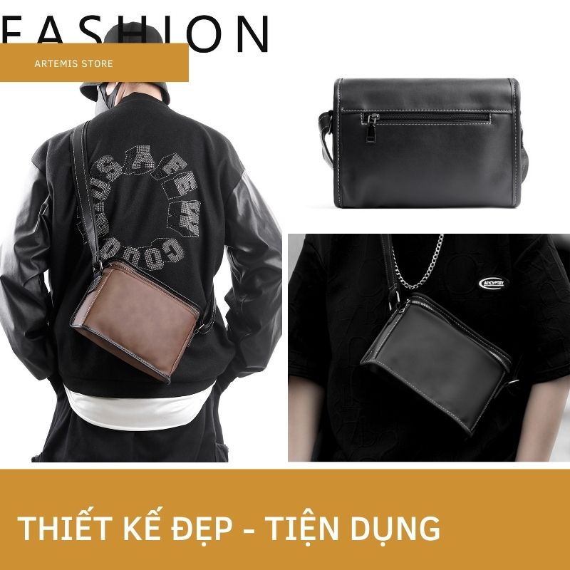 Túi đeo vai nam nữ ⚡FREESHIP⚡da cô điển Lịch lãm, phong cách, bền đẹp. BH 12t Tặng Vớ nam 86U7