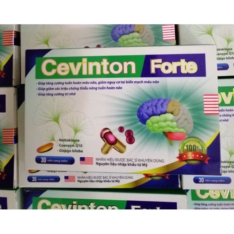 Cevinton Forte tăng cường trí nhớ, tăng cường lưu thông máu não - Hộp 30 viên