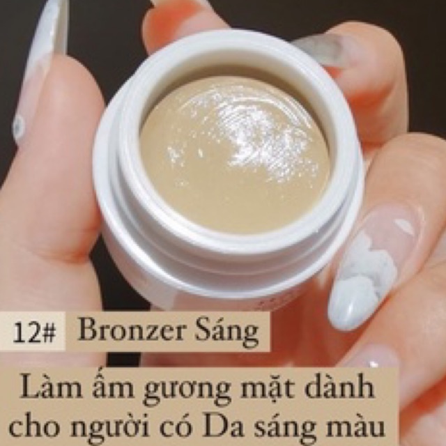 Hũ kem che khuyết điểm đủ tone màu  Sáng -trắng nhất  Trung bình- màu da vàng  Tối lạnh- màu da tái