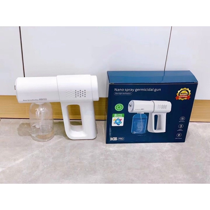 Súng Khử Khuẩn Phun Xịt Khử Sát Trùng Nano K5 Hàng Chuẩn In Laser  Mắt UV