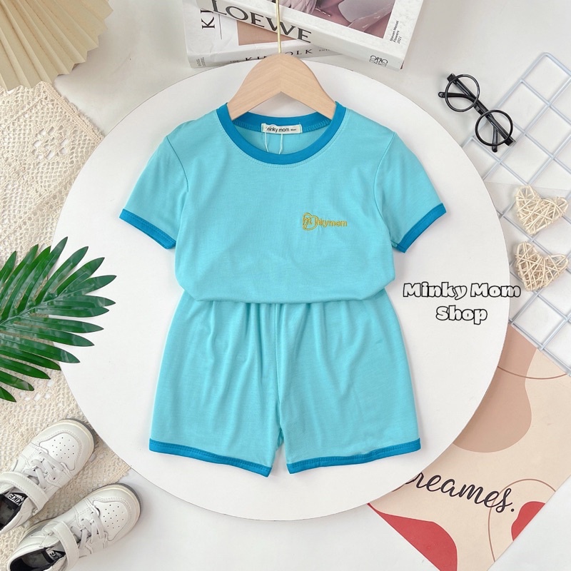 Bộ Cộc Tay Thun Lạnh Minkymom Cho Bé Trai Bé Gái (8-28kg) - Minkymomshop Ms015