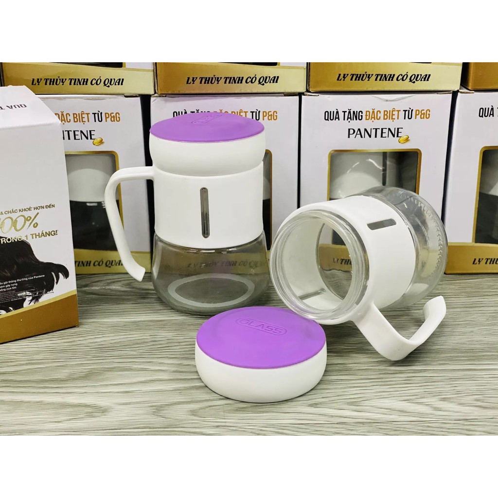 [HB Gift] Ly thủy tinh có quai pantene