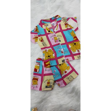 Bộ pijama tay ngắn quần đùi vải lanh(tol) nhung cho bé trai/gái