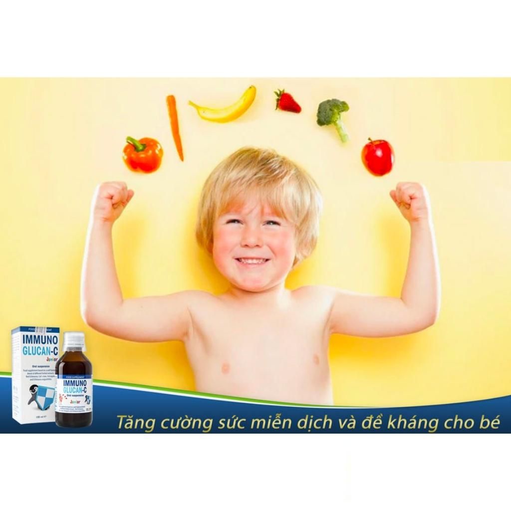 Siro Tăng Đề Kháng Cho Bé Immuno Glucan C Giúp Tăng Cường Sức Đề Kháng & Sức Khỏe Hệ Hô Hấp Cho Bé