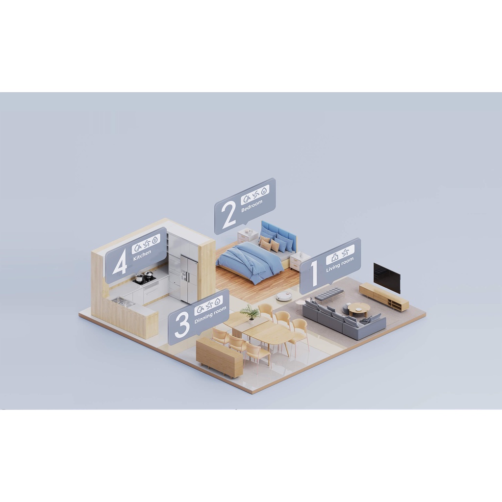 Robot hút bụi lau nhà Xiaomi Robot Vacuum-Mop 2 Pro Đen / Trắng - Hàng chính hãng Digiworld - Bảo hành 12 tháng
