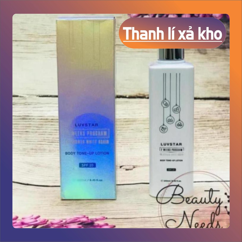 DƯỠNG THỂ LUVSTAR IN SHOWER WHITE AGAIN BODY TONE-UP LOTION SPF 20.