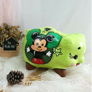 Heo đất handmade _ heo mickey