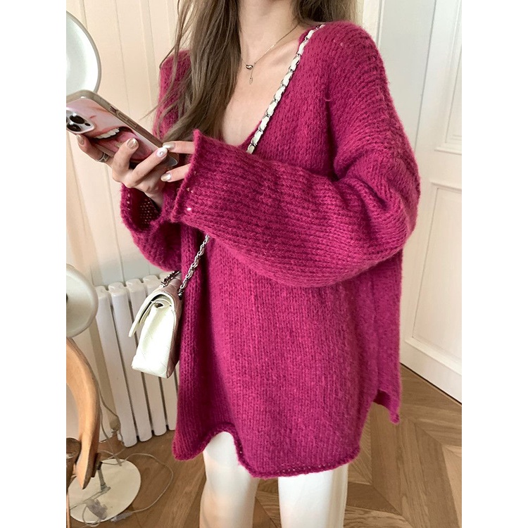 Áo Sweater Tay Dài Dáng Rộng Phong Cách Hàn Quốc Thời Trang 2022
