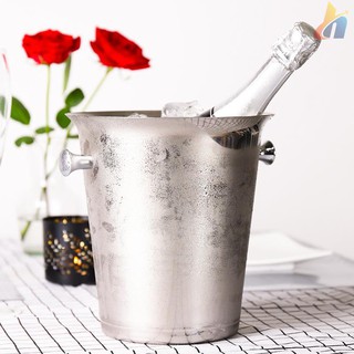 Xô đá đựng chai rượu vang bằng thép không gỉ phong cách châu Âu