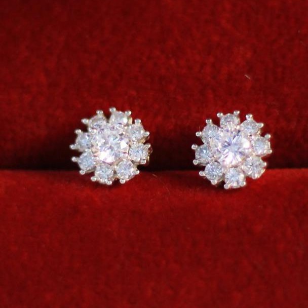 Bông tai bạc 925 kim cương cao cấp