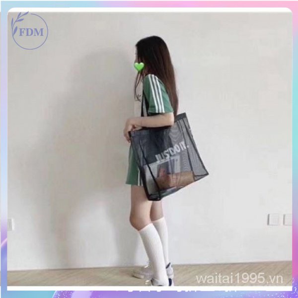 Túi xách vải lưới đơn giản phong cách thời trang hip hop