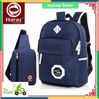 Combo ba lô du lịch thời trang haras hr133 và túi messeger thời trang haras