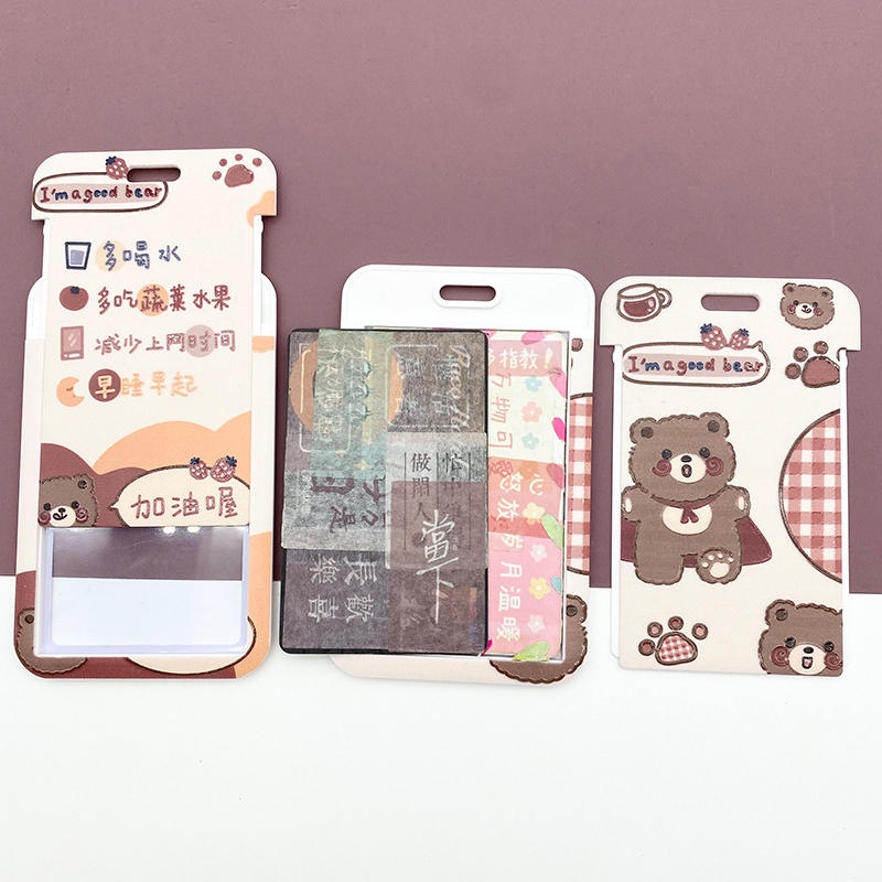 ⭐ iLado ⭐ thẻ đeo bảng tên gấu dễ thương dây buộc Dây Đeo Thẻ Học Sinh Bao Đựng Thẻ Dây đeo thẻ tên hoạt hình sinh viên cho nhân viên văn phòng Thẻ đeo bảng tên kèm dây kéo Dây Đeo Thẻ Dọc Cho Sinh Viên -Học Sinh Nguồn cung cấp Văn phòng Văn phòng phẩm