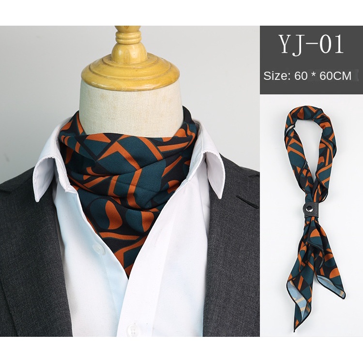 Khăn Choàng Cổ Vải Jacquard Dệt Thời Trang Xuân Thu Cho Nam Giới