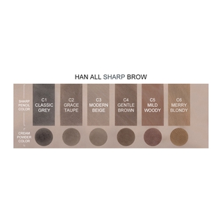Chì kẻ mày ROMAND Han All Flat brow and Sharp brow