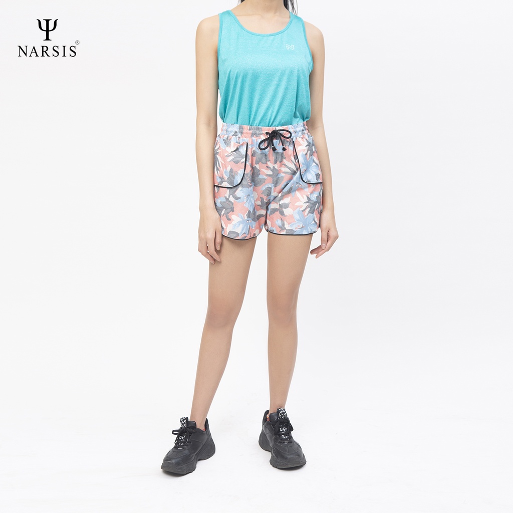 Quần Shorts nữ Narsis T8001 cạp chun dây rút phối túi hai bên