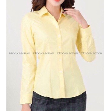 Sơ mi công sở nữ Tây Collection form cũ các màu trắng,xanh, hồng ,vàng