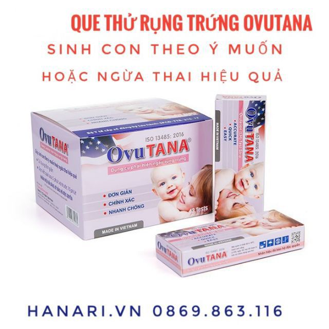 Que thử/ test thử rụng trứng Ovutana chính hãng