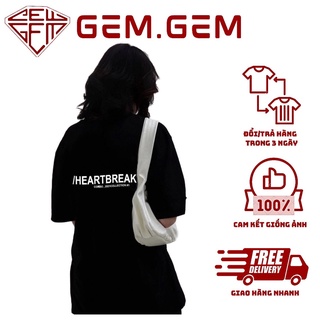 Áo thun unisex nam nữ HEART BREAK basic , áo phông oversize dáng rộng tay lỡ cá tính kiểu dáng Hàn Quốc