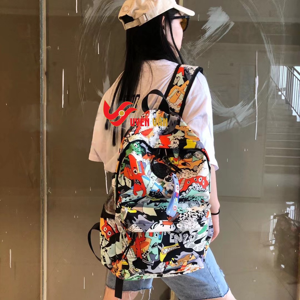 Balo đi học họa tiết thời trang unisex cá tính hot trend N7568