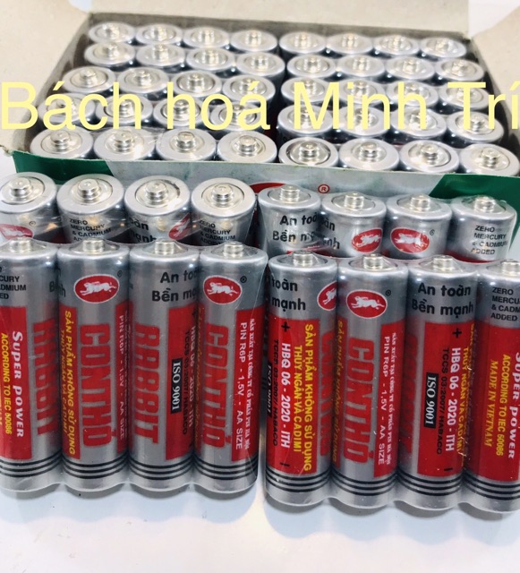 Hộp 40 viên pin Con Thỏ pin tiểu AA/pin đũa AAA  cty Pin Hà Nội